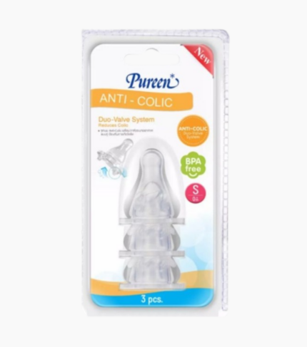 Vỉ 3 Núm Ti Bình Cổ Thường Size S