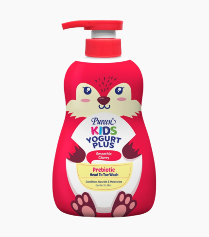 Tắm Gội Toàn Thân Pureen Kids Prebiotic Sữa Chua Hương Anh Đào 400ml