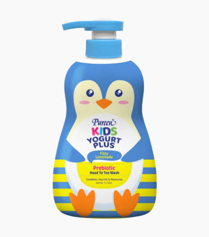 Tắm Gội Toàn Thân Pureen Kids Prebiotic Sữa Chua Hương Chanh 700ml